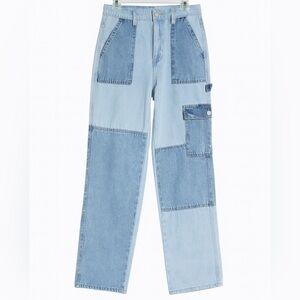 Patchwork Denim Jeans size Large (8/10) Preloved